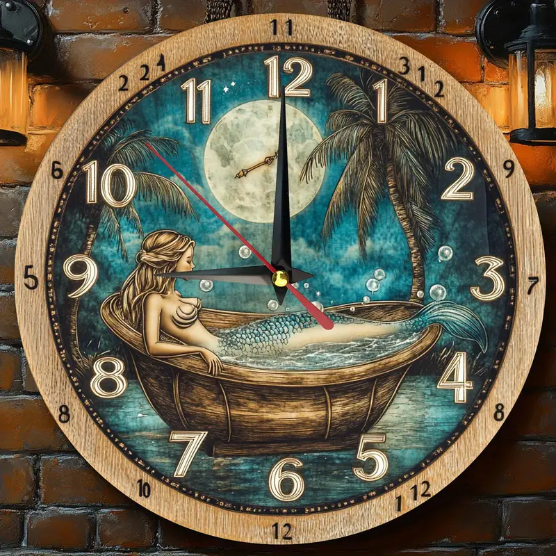 Vintage Mermaid Wall Clock