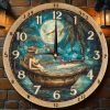 Vintage Mermaid Wall Clock