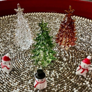 🔥🎄Handmade stained glass miniature Christmas tree, luminous glass Christmas tree, Christmas ornaments glass tree decoration, Christmas gift🎄
