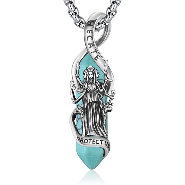🎁BUY 2 GET 1 FREE🔮Handmade S925 Hecate Necklace:The Goddess of Magic Night and Witchcraft