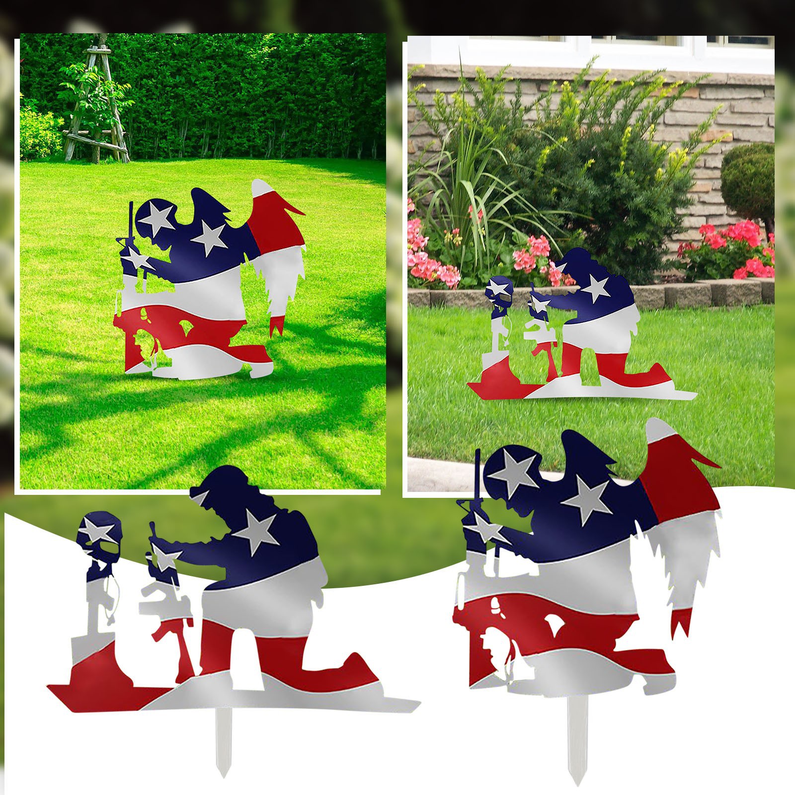 Soldier Silhouette Garden Decoration - Veterans Memorial