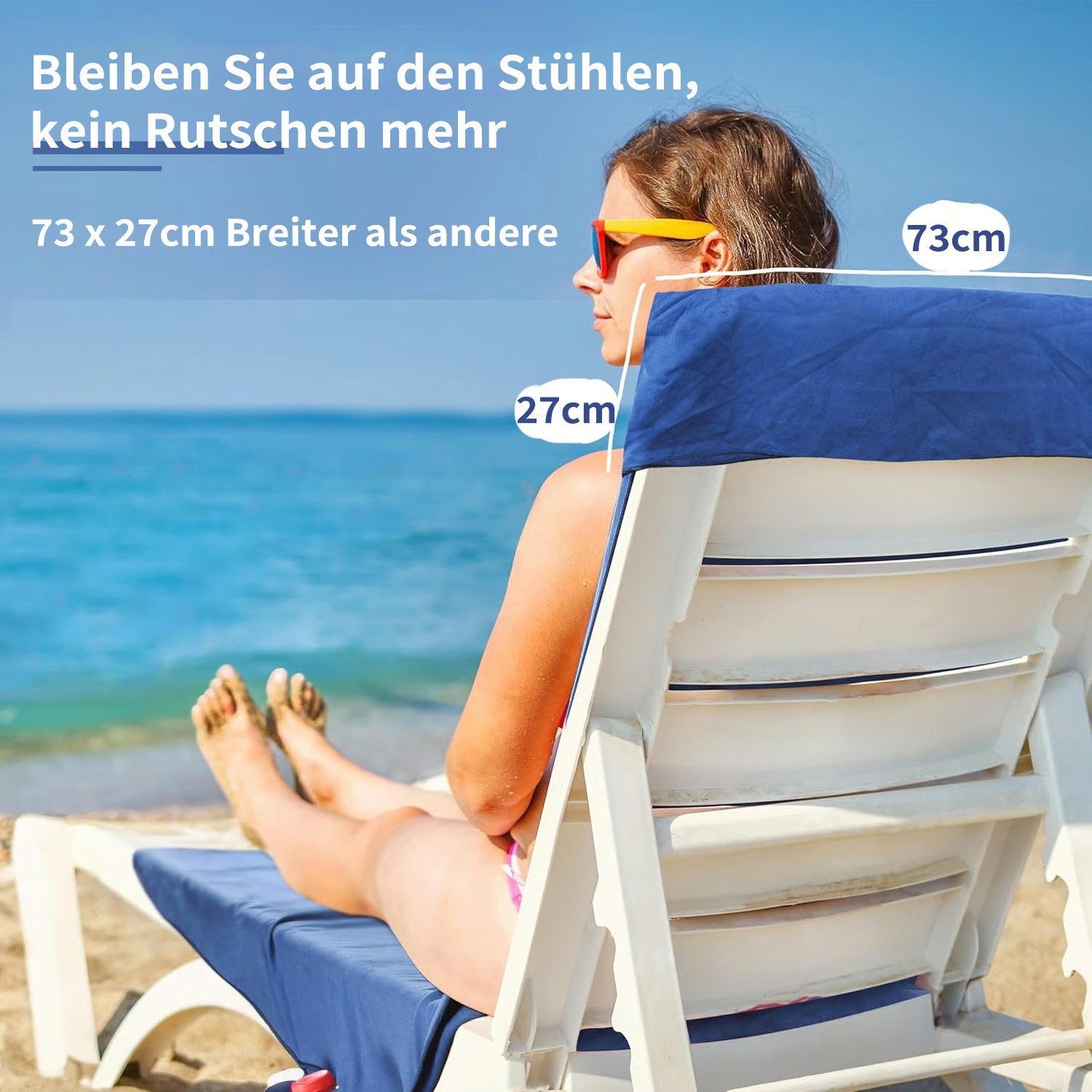 🔥Heißer Verkauf  49% Rabatt🔥Sonnenliege Handtuch in Tasche mit Taschen Lagerung