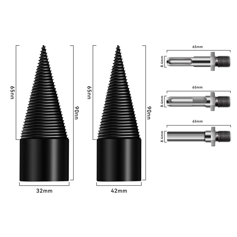 🎁TikTok Last Day Sale - 70% OFF🔥Wood Splitter Drill Bit with 3 Drilling Handles