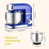 Kitchen in the box Stand Mixer,3.2Qt Small Electric Food Mixer,6 Speeds Portable Lightweight Kitchen Mixer for Daily Use with Egg Whisk,Dough Hook,Flat Beater (Blue)