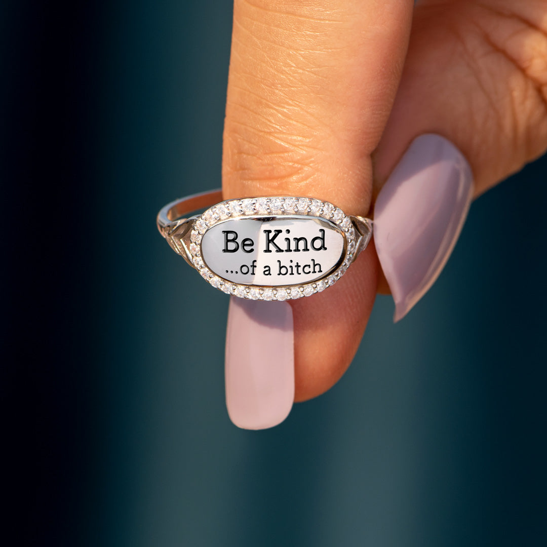 💓2024-New Year Hot Sale🎁 BE KIND...OF A BI♥CH Signature Ring