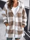 (🌲Early Christmas Sale- 50% OFF) Women Oversized Hoodie Plaid Loose Overcoat - Buy 2 Free Shipping