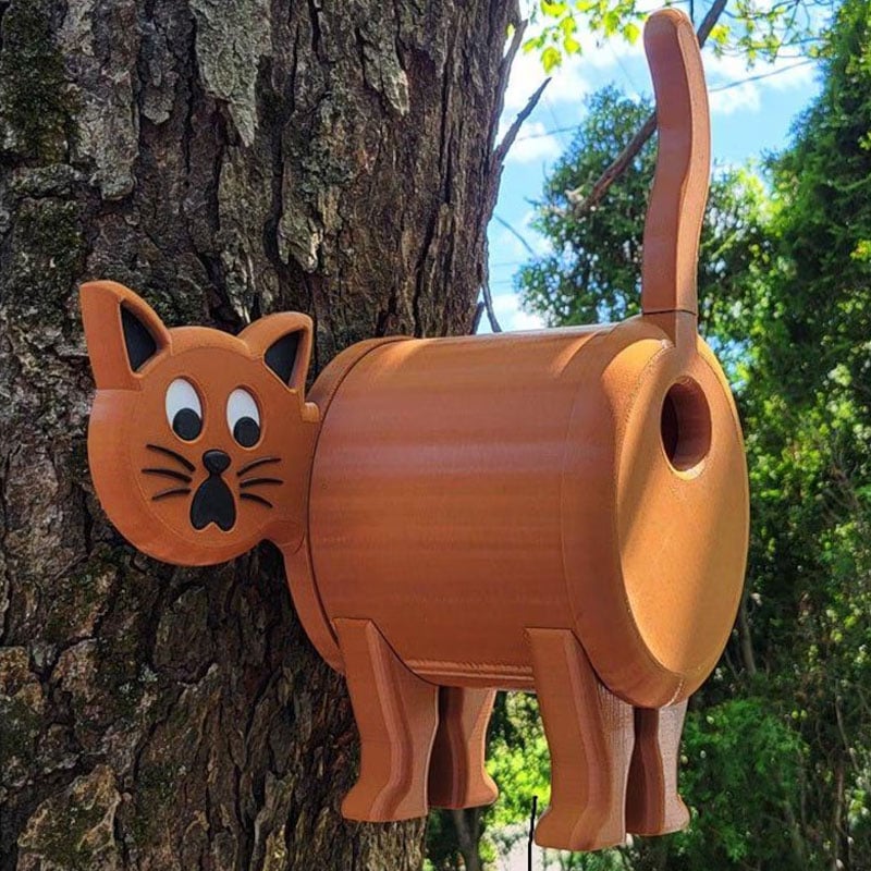 Comical Cat Birdhouse