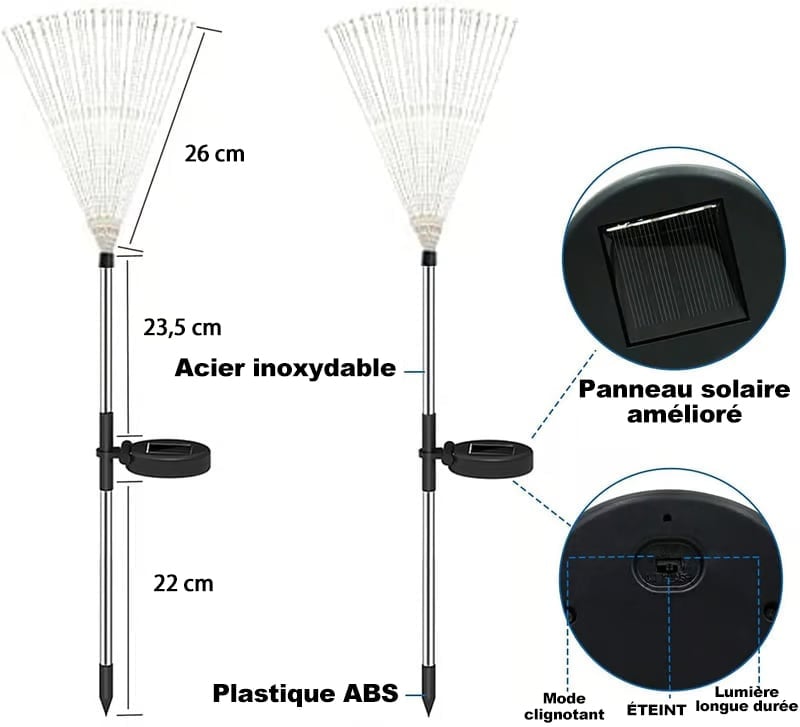 ✨Dernier jour - Achetez-en 1, obtenez-en 1 gratuit - Lampe solaire de jardin étanche✨
