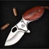 D2 Wooden Handle Mechanical Folding Knife
