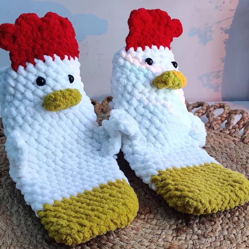 Crochet Chicken Socks