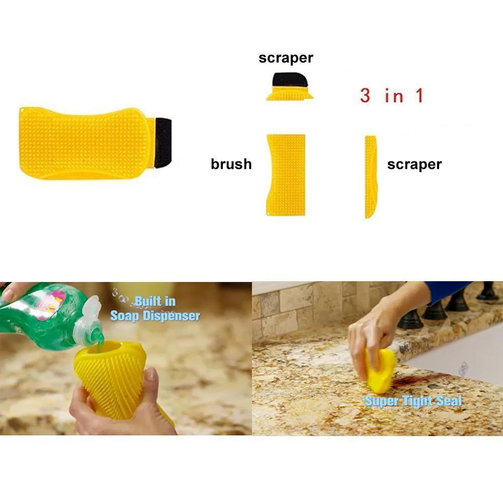 (🎄Early Christmas Sale - 49% OFF) 3-in-1 Silicone Cleaning Brush - Buy 2 Get 1 Free