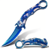 🐉 Dragon Folding Pocket Knife – Titanium-Plated Handle & Razor-Sharp Blade
