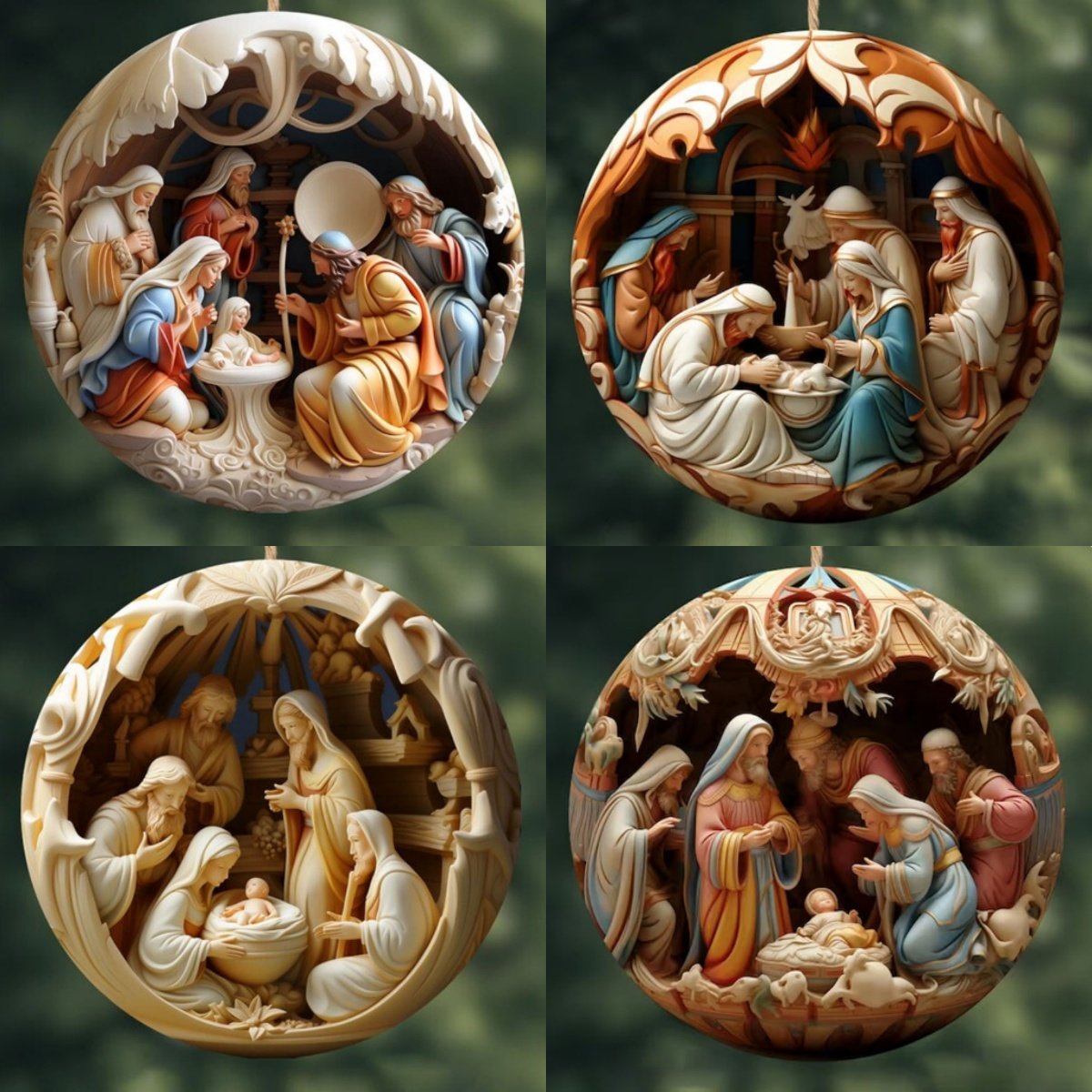 🎄Nativity Christmas ornament(2D flat printing)