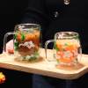 🎁TikTok Last Day Sale - 70% OFF🎄🌸Transparent Double Glass Flower Tea Cup