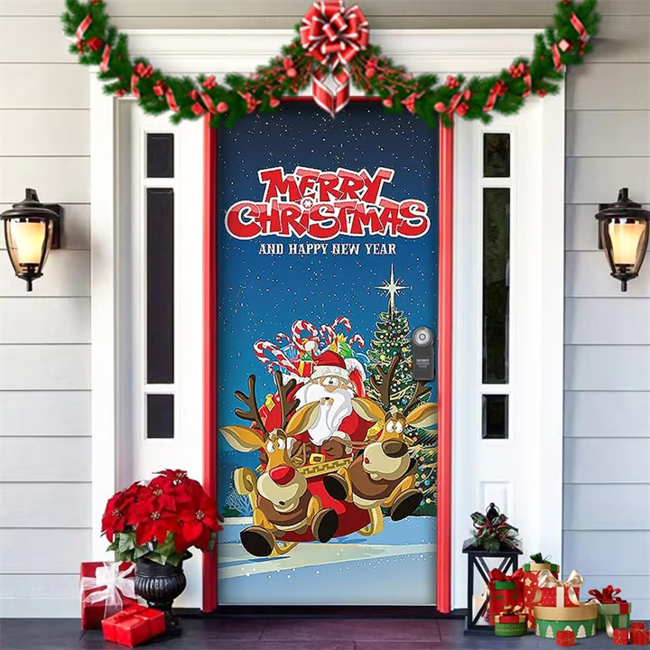 (🎄Christmas Hot Sale - 49% OFF) 2024 Christmas Front Door Decoration, BUY 2 FREE SHIPPING