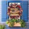 🏵100% Handmade American Patriotic God Bless Wreath(𝐉𝐚𝐦𝐞𝐬 𝐎𝐥𝐢𝐯𝐞𝐫 𝐇𝐚𝐧𝐝𝐦𝐚𝐝𝐞®)