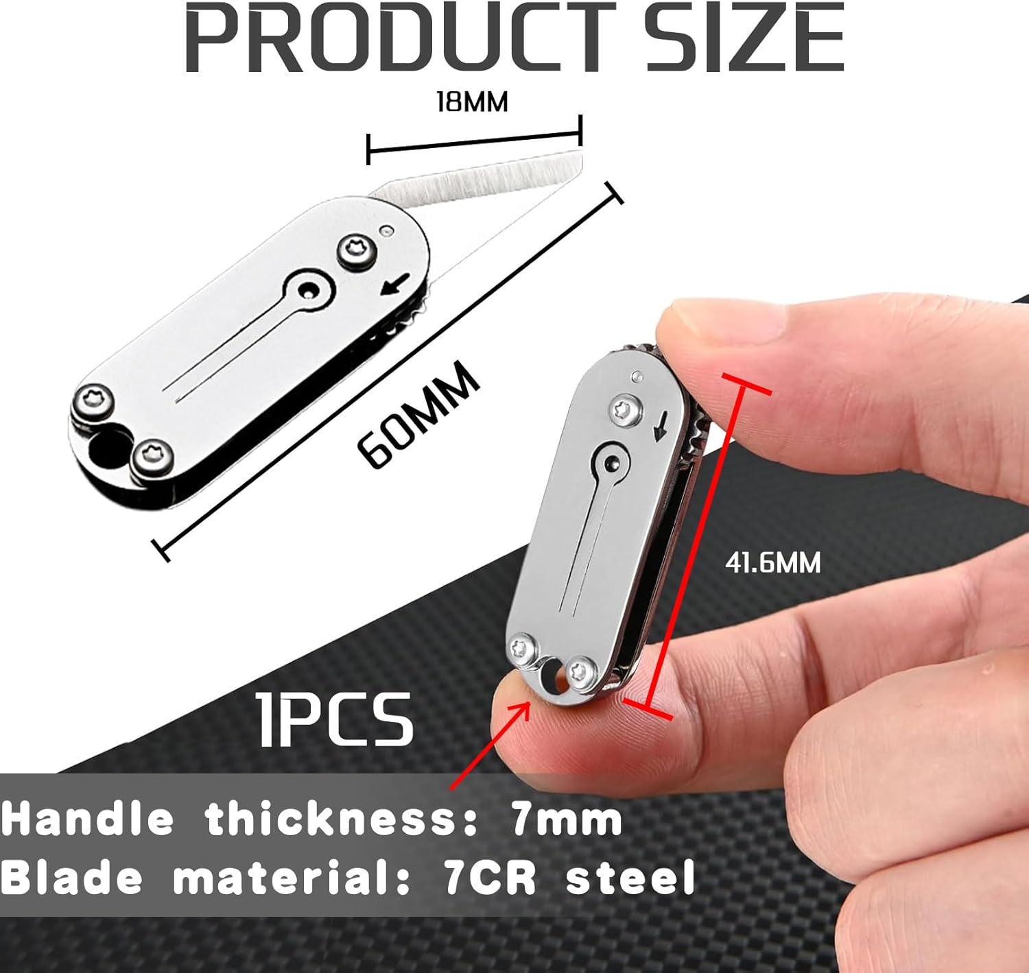 (🔥Early Christmas Sale - 49% OFF)Mini Titanium Alloy Portable EDC Keychain Folding Pocket Knife