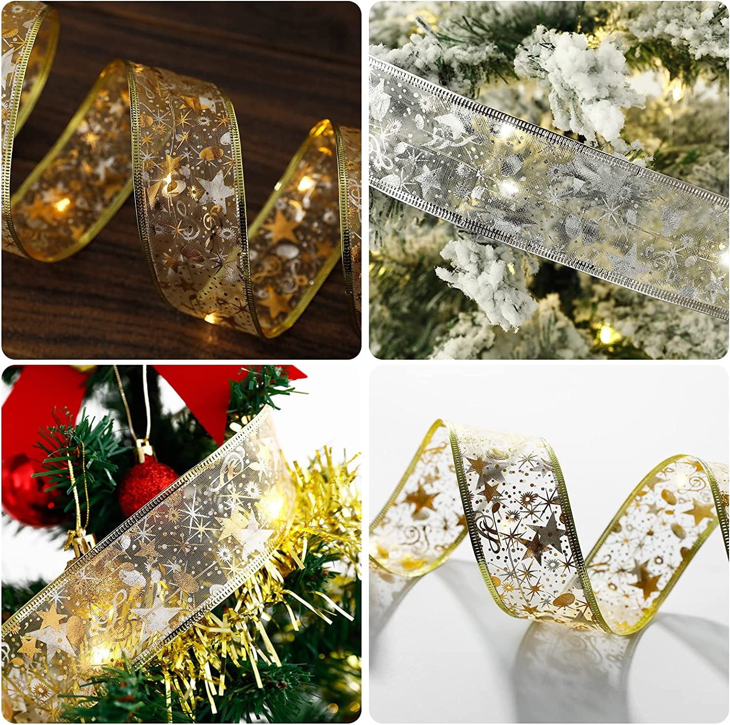 (🌲EARLY CHRISTMAS SALE - 49% OFF) Christmas Tree Decorations Ribbon Lights