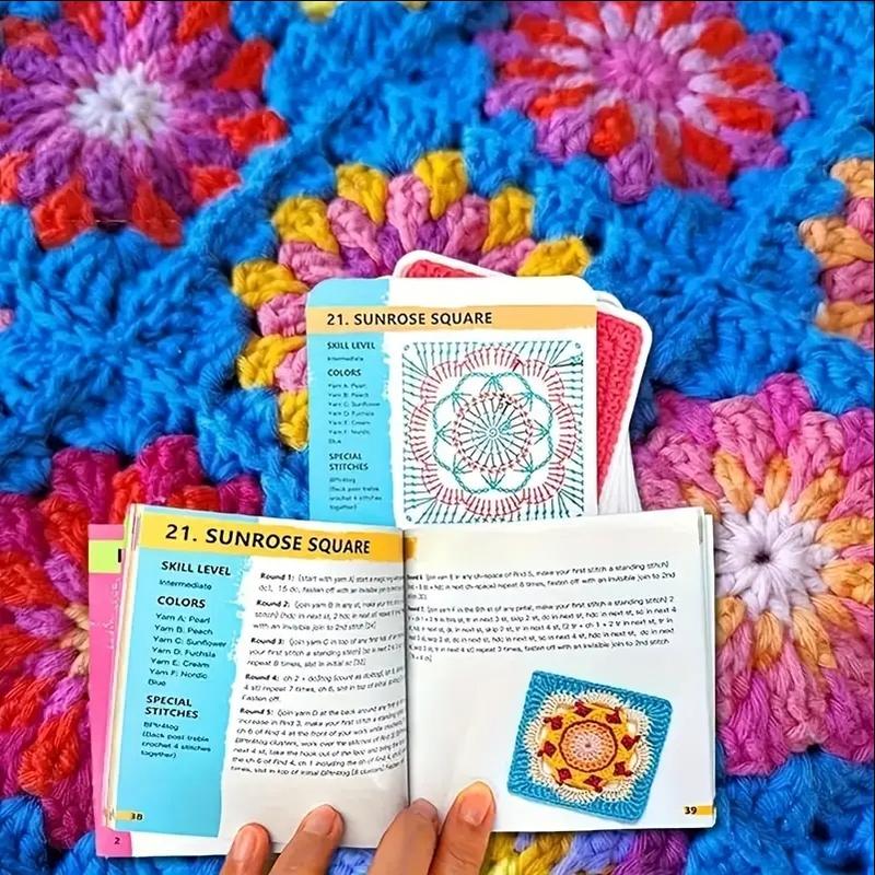🔥Last Day Promotion 50% OFF🔥[50 Unique Designs]Granny Square Crochet Card Set