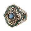 🔥Last Day 75% OFF🎁 Turkish Style Rhombus Blue Gemstone Vintage Ring