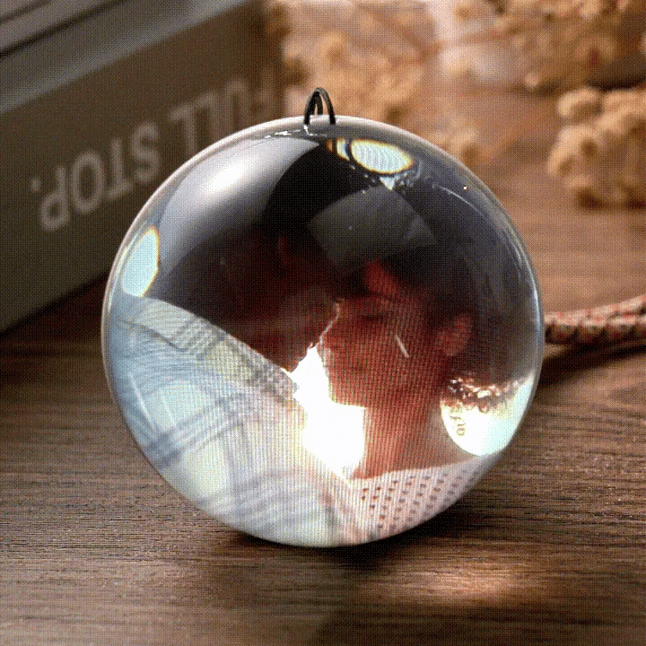 🏆Personalized Video Orb Christmas ornament -– A Crystal That Plays Your Story