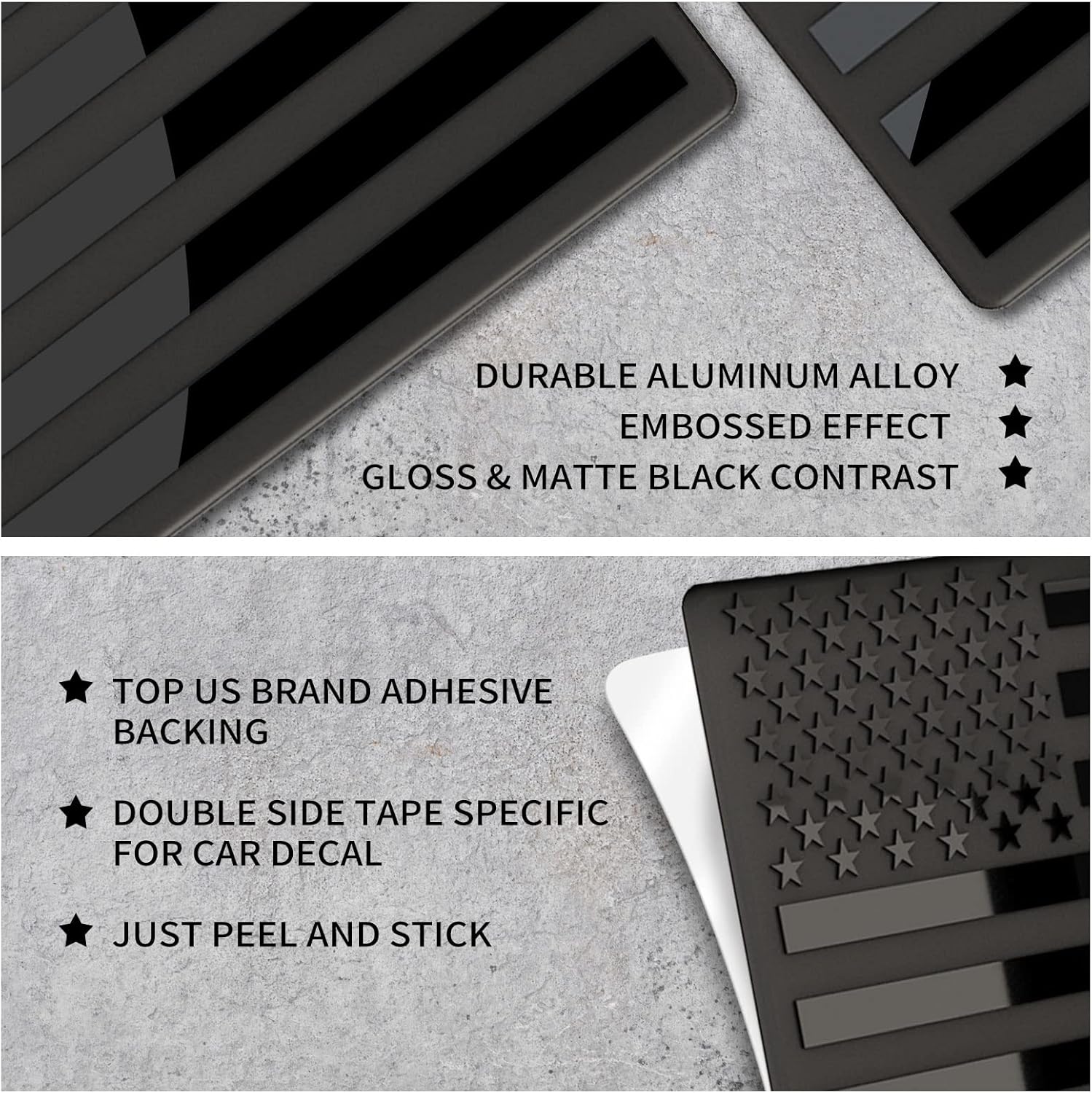 ⏰LAST DAY SALE 50% OFF💥3D Metal Embossed ★Star Flag★