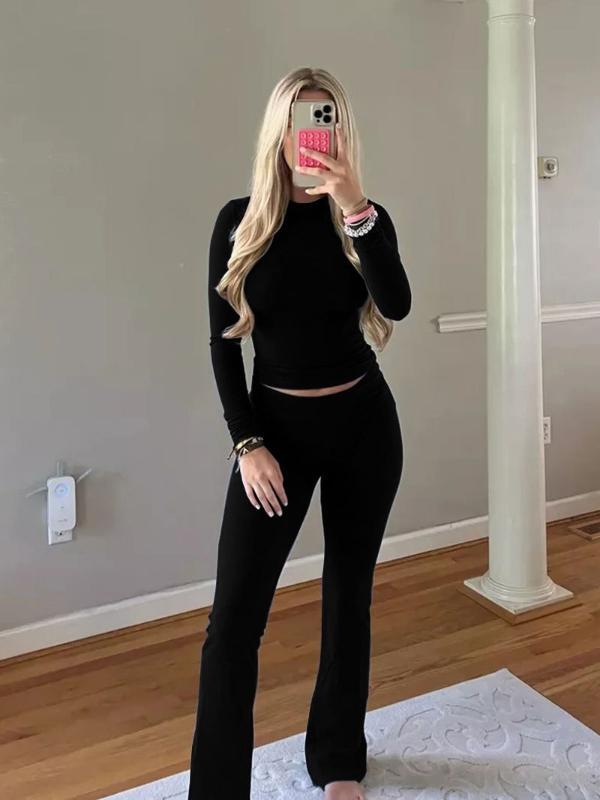 Women's cotton casual two piece suit comfortable sets