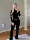 Women's cotton casual two piece suit comfortable sets