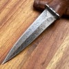 Hand forged Damascus steel knife with wooden sheath
