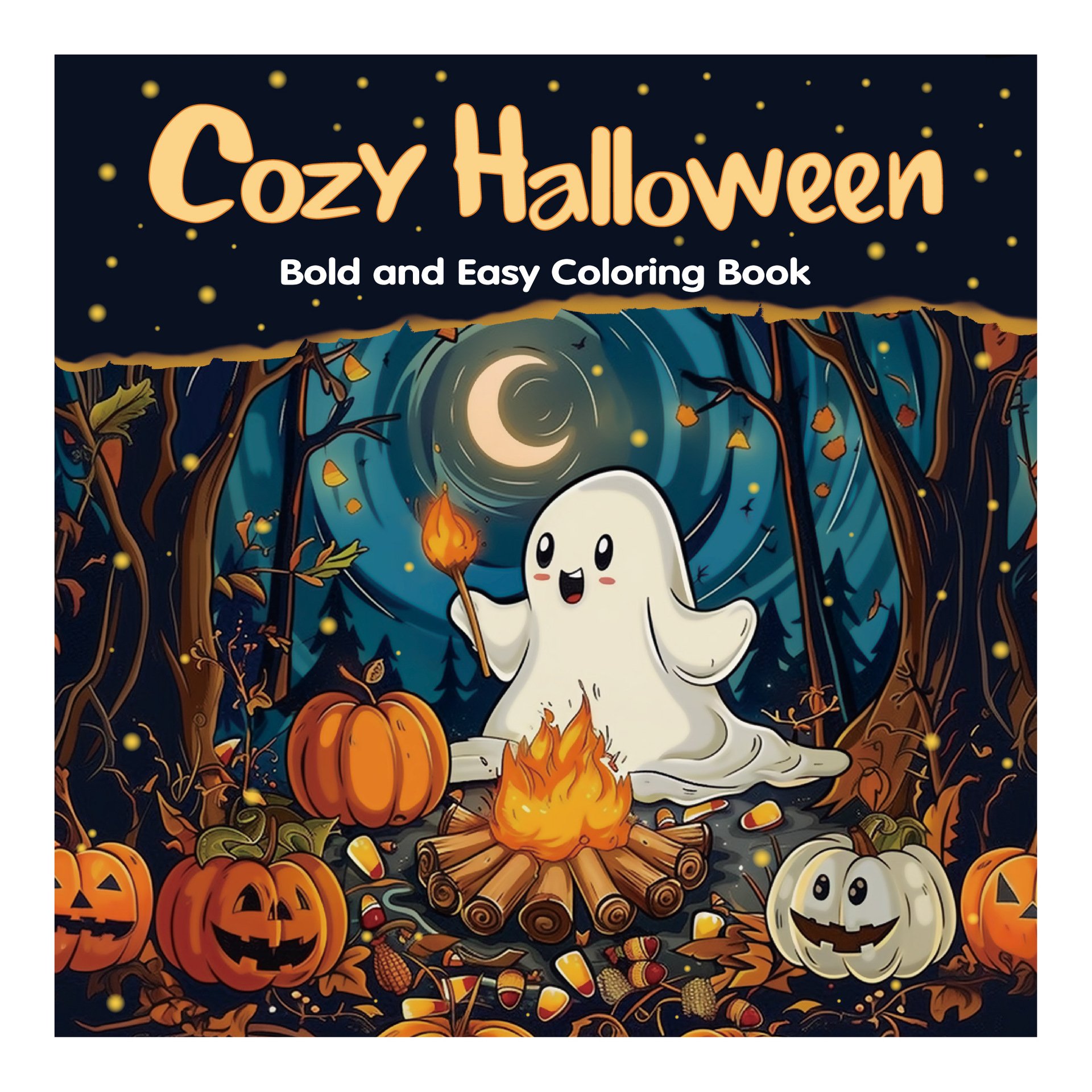 🎁TikTok Last Day Sale - 70% OFF🔥Halloween Colouring Book 🎨: 24 Cute Designs for Relaxation & Fun – Great Gift! 👻